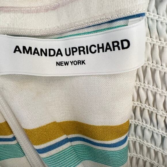 Amanda Uprichard Striped Bow-Front Strapless Crop Wide-Leg Lincoln Jumpsuit S - Picture 13 of 16